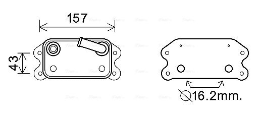 Obrázok Chladič motorového oleja AVA QUALITY COOLING  VO3169