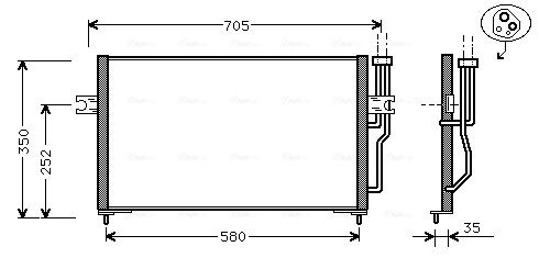 Obrázok Kondenzátor klimatizácie AVA QUALITY COOLING  VO5086
