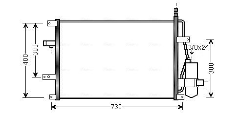 Obrázok Kondenzátor klimatizácie AVA QUALITY COOLING  VO5107D