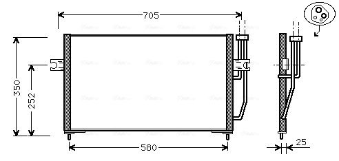 Obrázok Kondenzátor klimatizácie AVA QUALITY COOLING  VO5128