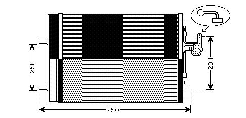 Obrázok Kondenzátor klimatizácie AVA QUALITY COOLING  VO5161D
