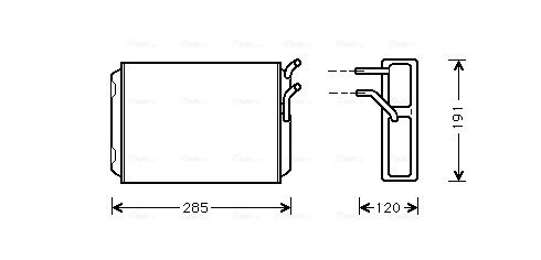 Obrázok Výmenník tepla vnútorného kúrenia AVA QUALITY COOLING  VO6096