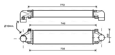 Obrázok Chladič plniaceho vzduchu AVA QUALITY COOLING  VOA4173
