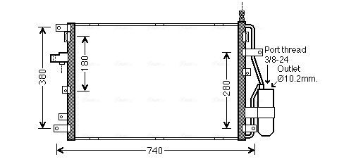 Obrázok Kondenzátor klimatizácie AVA QUALITY COOLING  VOA5158D