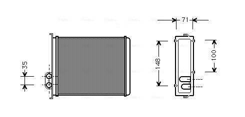 Obrázok Výmenník tepla vnútorného kúrenia AVA QUALITY COOLING  VOA6085