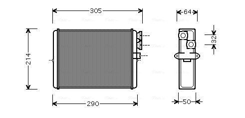 Obrázok Výmenník tepla vnútorného kúrenia AVA QUALITY COOLING  VOA6110