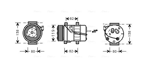Obrázok Kompresor klimatizácie AVA QUALITY COOLING  VOK054