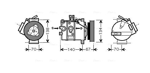 Obrázok Kompresor klimatizácie AVA QUALITY COOLING  VOK142