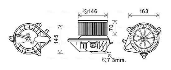 Obrázok Vnútorný ventilátor AVA QUALITY COOLING  CN8292