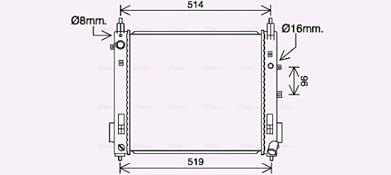 Obrázok Chladič motora AVA QUALITY COOLING  DN2440