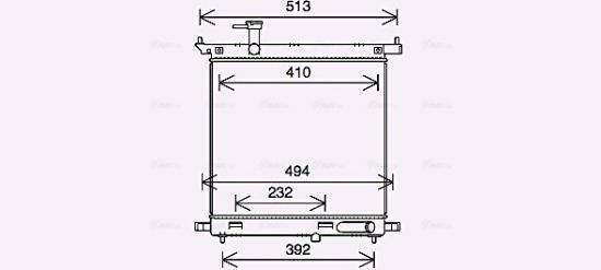 Obrázok Chladič motora AVA QUALITY COOLING  DN2441