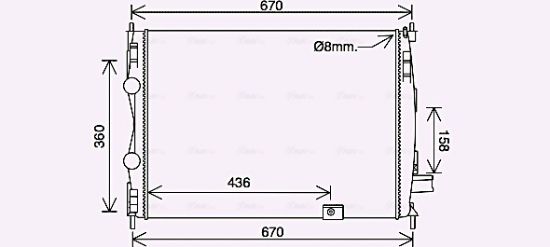 Obrázok Chladič motora AVA QUALITY COOLING  DN2445