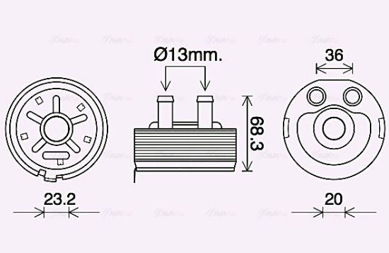 Obrázok Chladič motorového oleja AVA QUALITY COOLING  DN3443