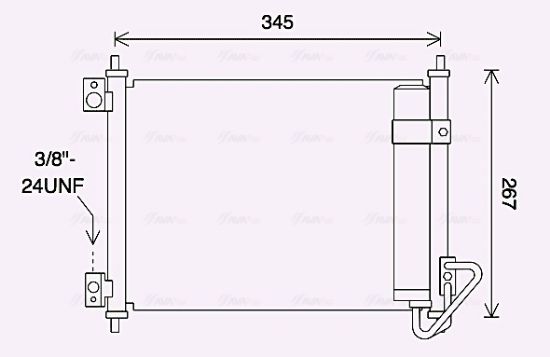 Obrázok Kondenzátor klimatizácie AVA QUALITY COOLING  DN5432D
