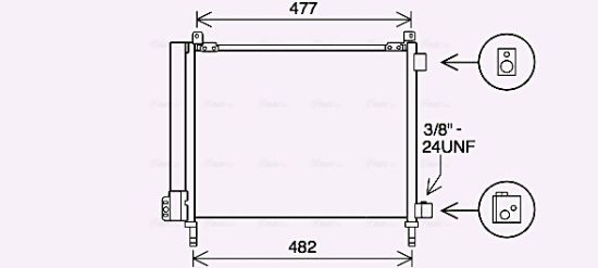 Obrázok Kondenzátor klimatizácie AVA QUALITY COOLING  DN5433D