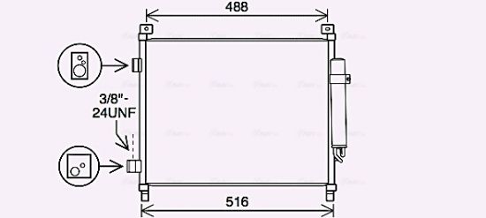 Obrázok Kondenzátor klimatizácie AVA QUALITY COOLING  DN5436D