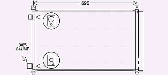 Obrázok Kondenzátor klimatizácie AVA QUALITY COOLING  DN5456D