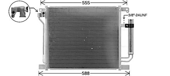 Obrázok Kondenzátor klimatizácie AVA QUALITY COOLING  DN5467D
