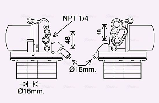 Obrázok Chladič motorového oleja AVA QUALITY COOLING  FD3625H