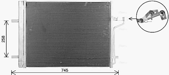 Obrázok Kondenzátor klimatizácie AVA QUALITY COOLING  FD5694D