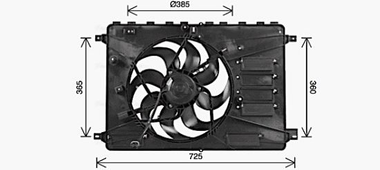 Obrázok Ventilátor chladenia motora AVA QUALITY COOLING  FD7554