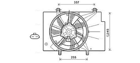 Obrázok Ventilátor chladenia motora AVA QUALITY COOLING  FD7559