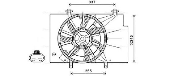 Obrázok Ventilátor chladenia motora AVA QUALITY COOLING  FD7582