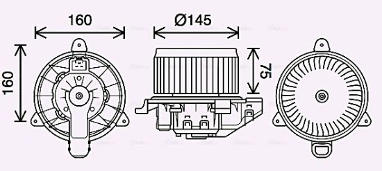 Obrázok Vnútorný ventilátor AVA QUALITY COOLING  FD8626