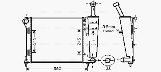Obrázok Chladič motora AVA QUALITY COOLING  FTA2345