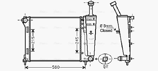 Obrázok Chladič motora AVA QUALITY COOLING  FT2404