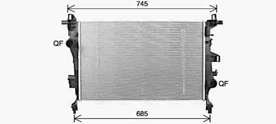 Obrázok Chladič motora AVA QUALITY COOLING  FT2468