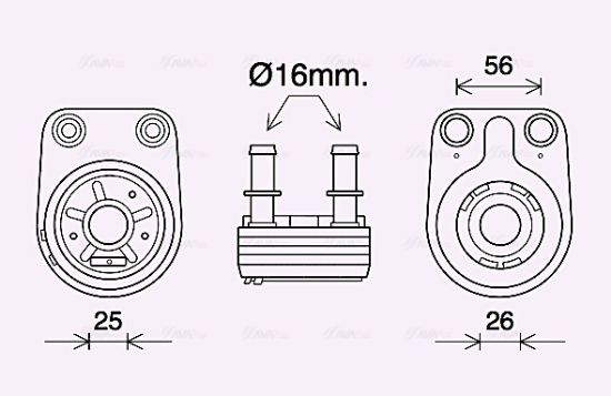 Obrázok Chladič motorového oleja AVA QUALITY COOLING  FT3460