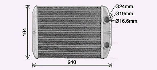 Obrázok Výmenník tepla vnútorného kúrenia AVA QUALITY COOLING  FT6476