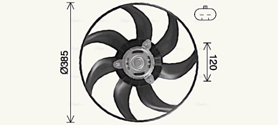 Obrázok Ventilátor chladenia motora AVA QUALITY COOLING  FT7617