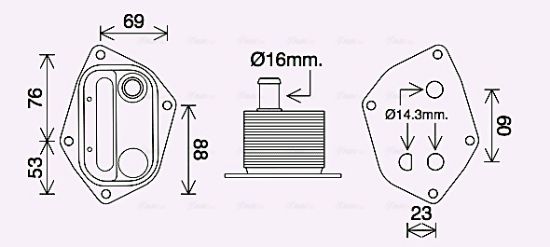 Obrázok Chladič motorového oleja AVA QUALITY COOLING  HY3459