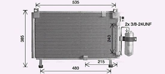 Obrázok Kondenzátor klimatizácie AVA QUALITY COOLING  IS5032D