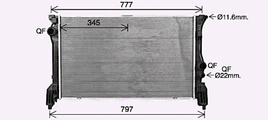 Obrázok Chladič motora AVA QUALITY COOLING  MS2725