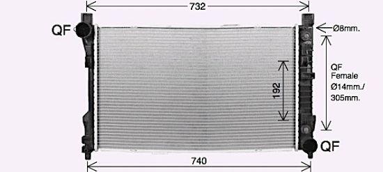 Obrázok Chladič motora AVA QUALITY COOLING  MS2727