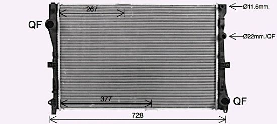 Obrázok Chladič motora AVA QUALITY COOLING  MS2728