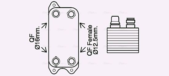 Obrázok Chladič oleja automatickej prevodovky AVA QUALITY COOLING  MS3686