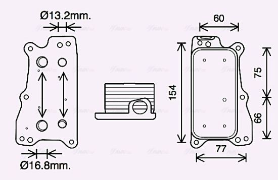Obrázok Chladič motorového oleja AVA QUALITY COOLING  MS3688