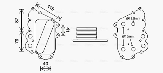 Obrázok Chladič motorového oleja AVA QUALITY COOLING  MS3713
