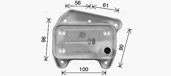 Obrázok Chladič motorového oleja AVA QUALITY COOLING  MS3733