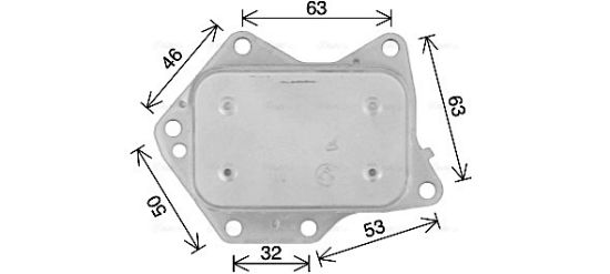 Obrázok Chladič motorového oleja AVA QUALITY COOLING  MS3744