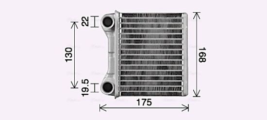Obrázok Výmenník tepla vnútorného kúrenia AVA QUALITY COOLING  MS6762