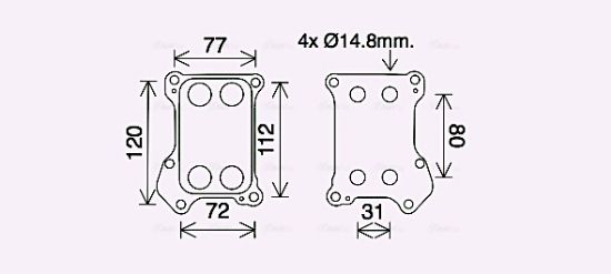 Obrázok Chladič motorového oleja AVA QUALITY COOLING  OL3688