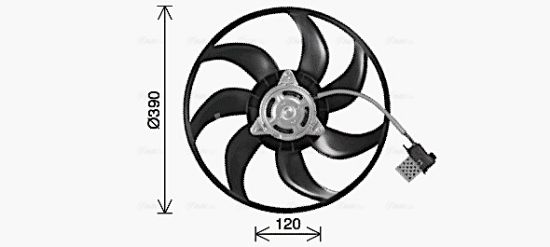 Obrázok Ventilátor chladenia motora AVA QUALITY COOLING  OL7714