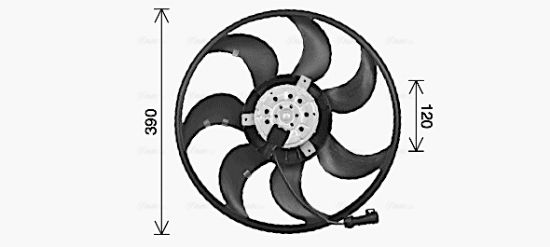 Obrázok Ventilátor chladenia motora AVA QUALITY COOLING  OL7737