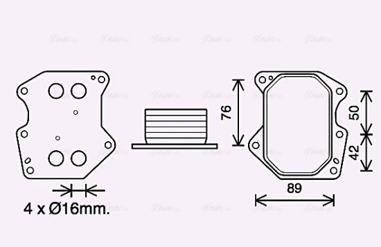 Obrázok Chladič motorového oleja AVA QUALITY COOLING  PE3400