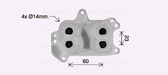 Obrázok Chladič motorového oleja AVA QUALITY COOLING  PE3424